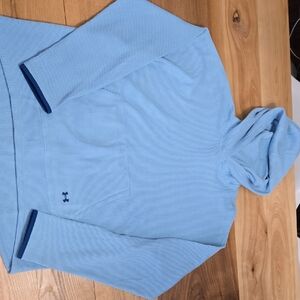Under Armour Sky Blue Turtleneck Waffle Hoodie